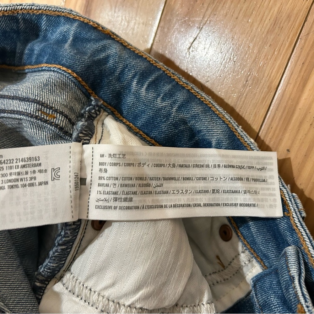 Abercrombie & Fitch The Mom High Rise Curve Love Jeans - women’s size 24 / 00S - Picture 5 of 9